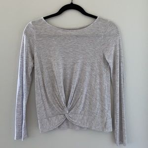 Gray long sleeve Zella shirt.